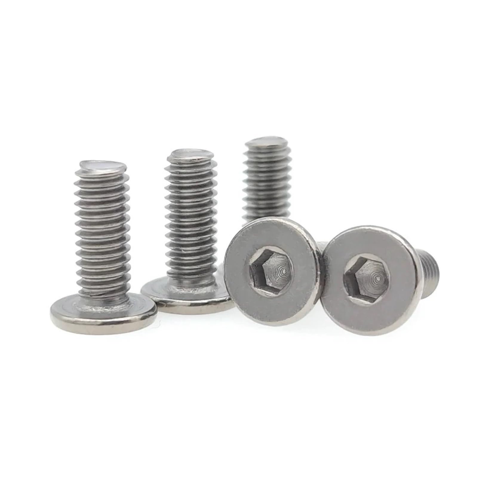 50 Stück ultradünne flache C-Schrauben mit Sechskantkopf aus reinem Metall for DIY-Befestigungselemente(M4X18-50PCS)