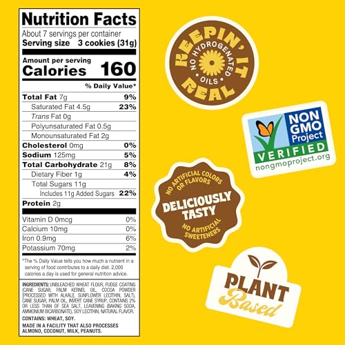Image of Back to Nature - Fudge Striped Cookies - Made with Quality Ingredients like Wheat Flour - Vegan and Non-GMO - Seriously Tasty Snack - 5.5 Ounce (Pack of 6)