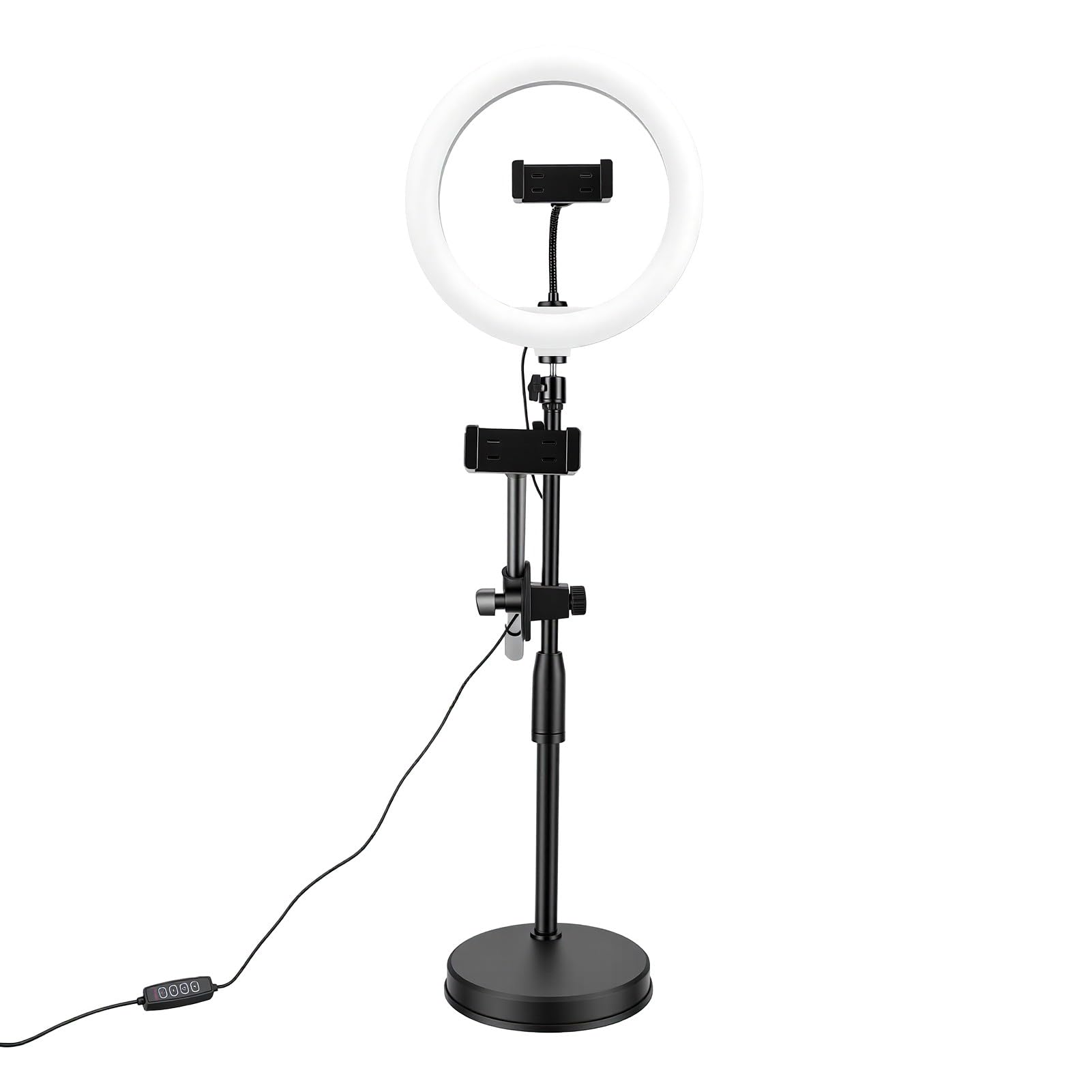 Dpofirs Supporto per Telefono con Luce Ad Anello per lo Streaming Live