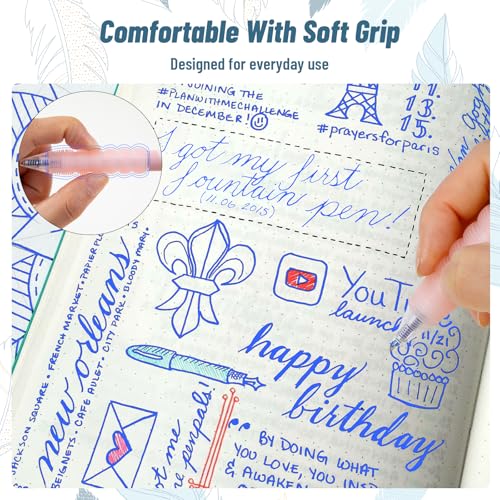 KERIFI Bolígrafos de gel borrables azul, pack de 5 miniatura 4