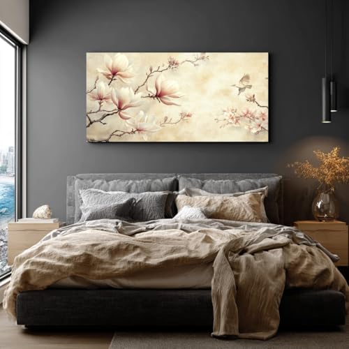 Tableau oiseau grand format pour sublimer un mur blanc