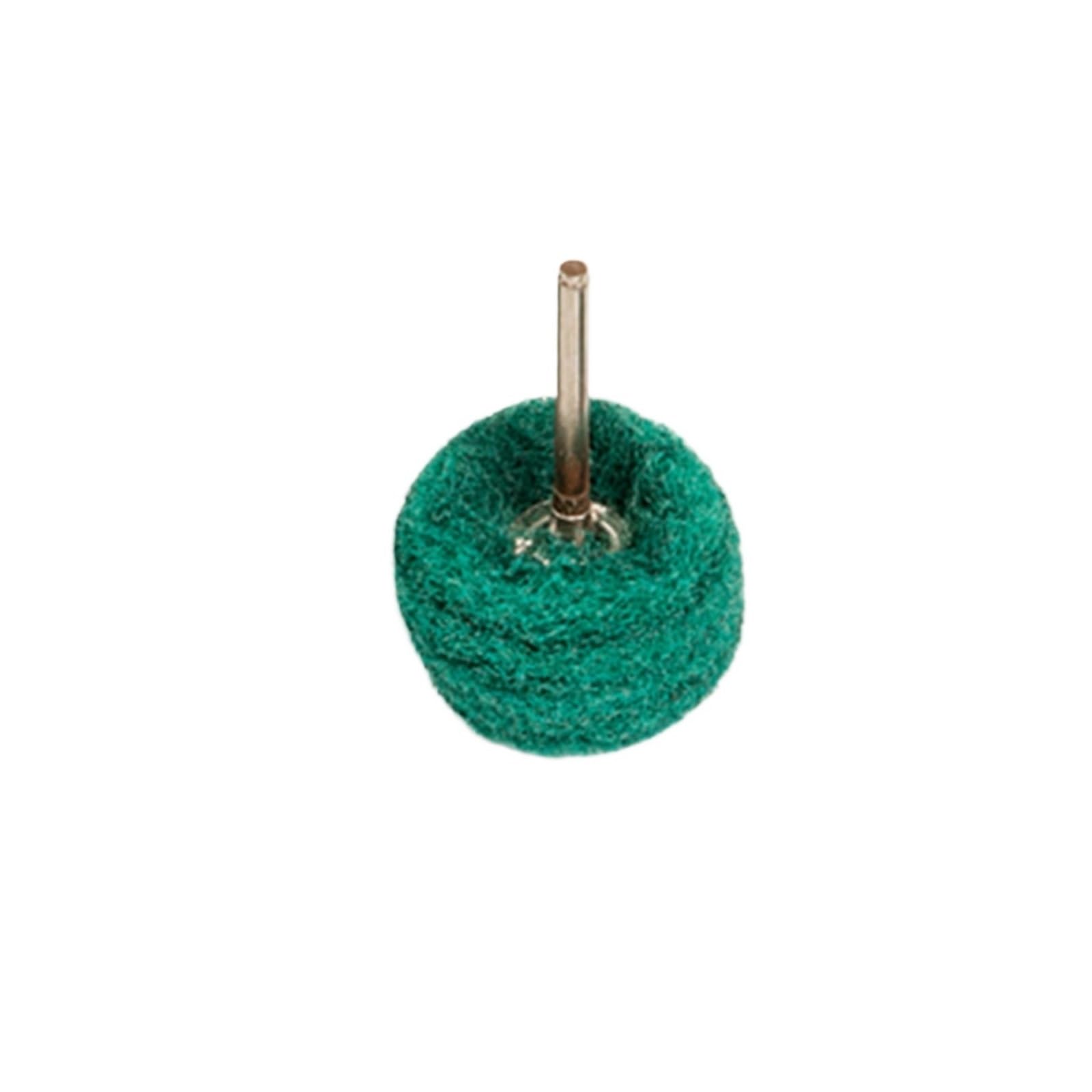 Mini cepillo de 22-38mm, estropajo, rueda abrasiva, fibra nailon, cabezal lijado, pulido, vástago 3mm(5-layer green,100pcs,22mm)
