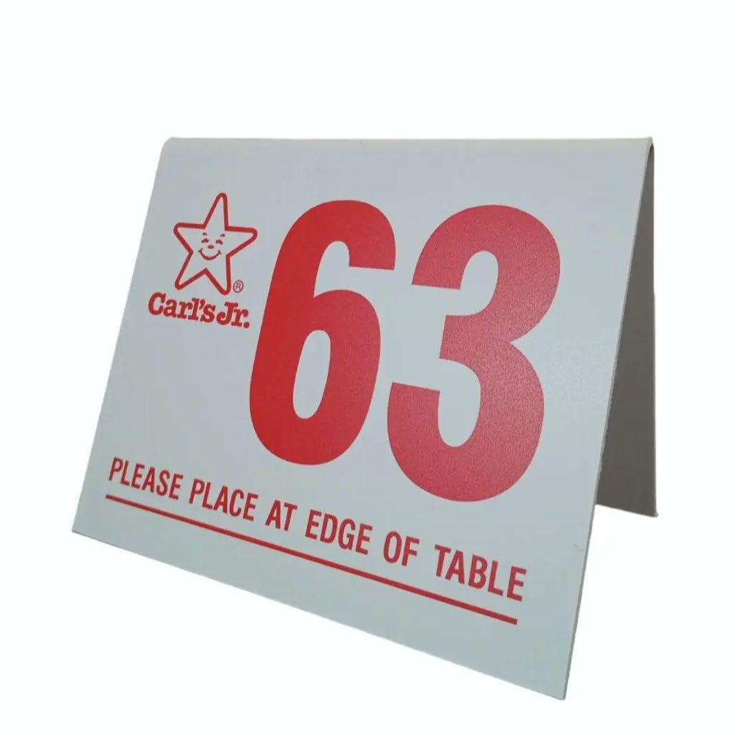 63 カールスJr テーブルナンバー プレート ローライダー カールスジュニア 63 カールスJr テーブルナンバー プレート ローライダー カールス