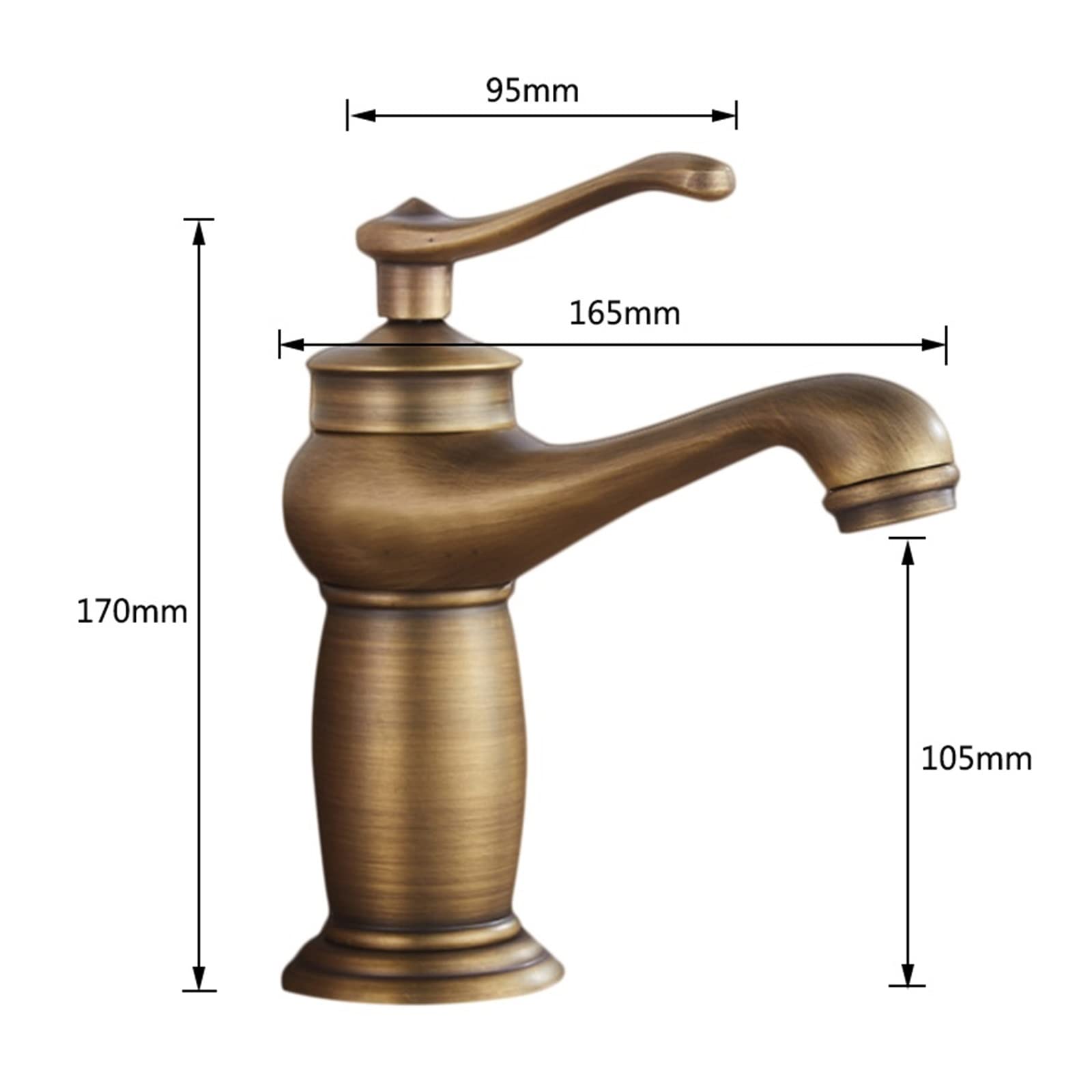 Grifo Lavabo, Cuenca del baño grifo caliente y fría mezclador de latón antiguo cobre sólido de lujo europeo grifos de grifo