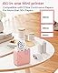 Phomemo M02S Mini Drucker für Smartphone, 300 DPI Tragbarer Thermo-Fotodrucker mit 6 Papierrollen, Kompatibel mit 15, 25, 53 mm Papier, ideal für Studium, Scrapbooking, Fotos, Geschenke (Rosa)