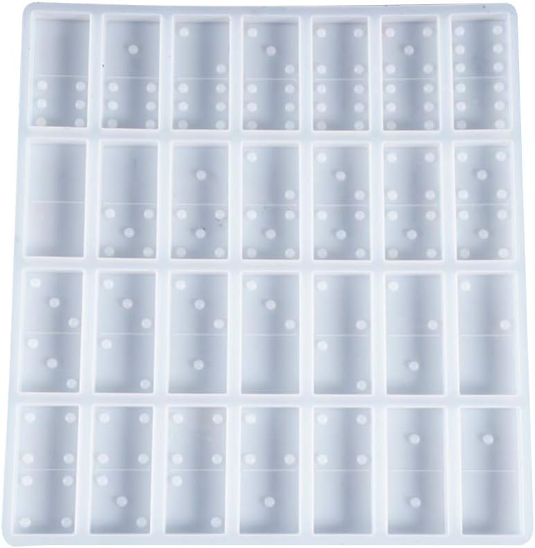 Professional Domino Molds for Resin Casting Flexible Non-Stick Handmade Jumbo Silicone Dominoes Mold 28 Cavities Mould, 20.5x21.8cm, As Pictures Shown