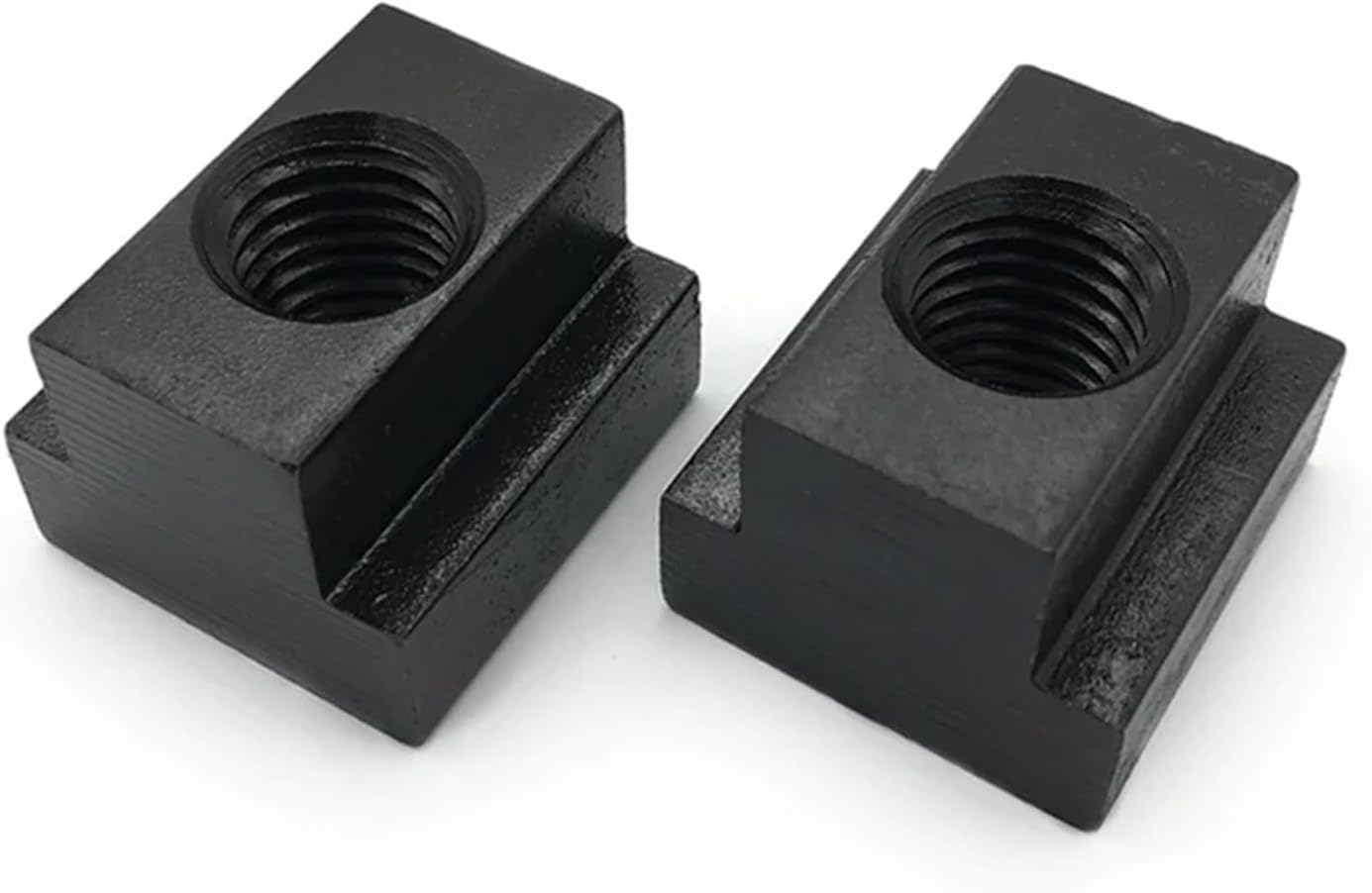 2 Pcs Black Oxide Finished Grade 8.8 Carbon Steel Nut Tapped Through Slot T-Nuts DIN508 Easy Install(M14)