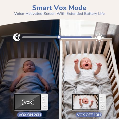 Baby Monitor with Two Cameras and Large Screen