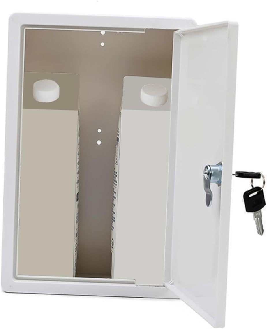 Lockable Plastic Milk Box Milk Holder Wall Mount Dairy Storage Portable Crate Random Color