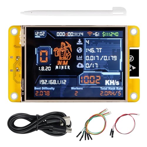 Freenove Bitcoin Miner NMMiner NerdMiner, ESP32 CYD 2.8 C`^b`fBXvC, 240x320sNZ TN TFT LCD XN[ ST7789 hCo[, fARA 32 rbg 2