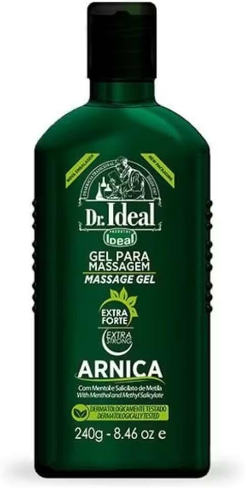 Gel Para Massagem Muscular Com Arnica, Mentol e Salicilato de Metila, Extra Forte, 240g, Proporciona Sensação de Frescor e Conforto.