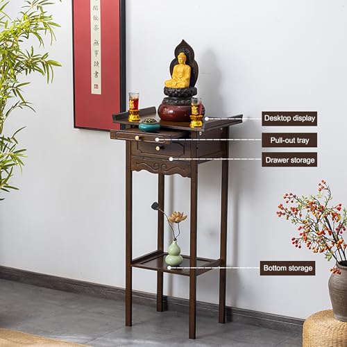 Table d'autel de méditation compacte pour ranger les objets de Pooja - 5