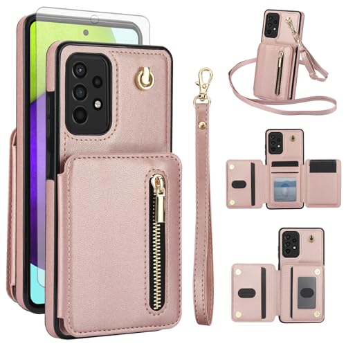 Coque Samsung Galaxy A52 pour femmes en ville avec bandoulière et porte-cartes