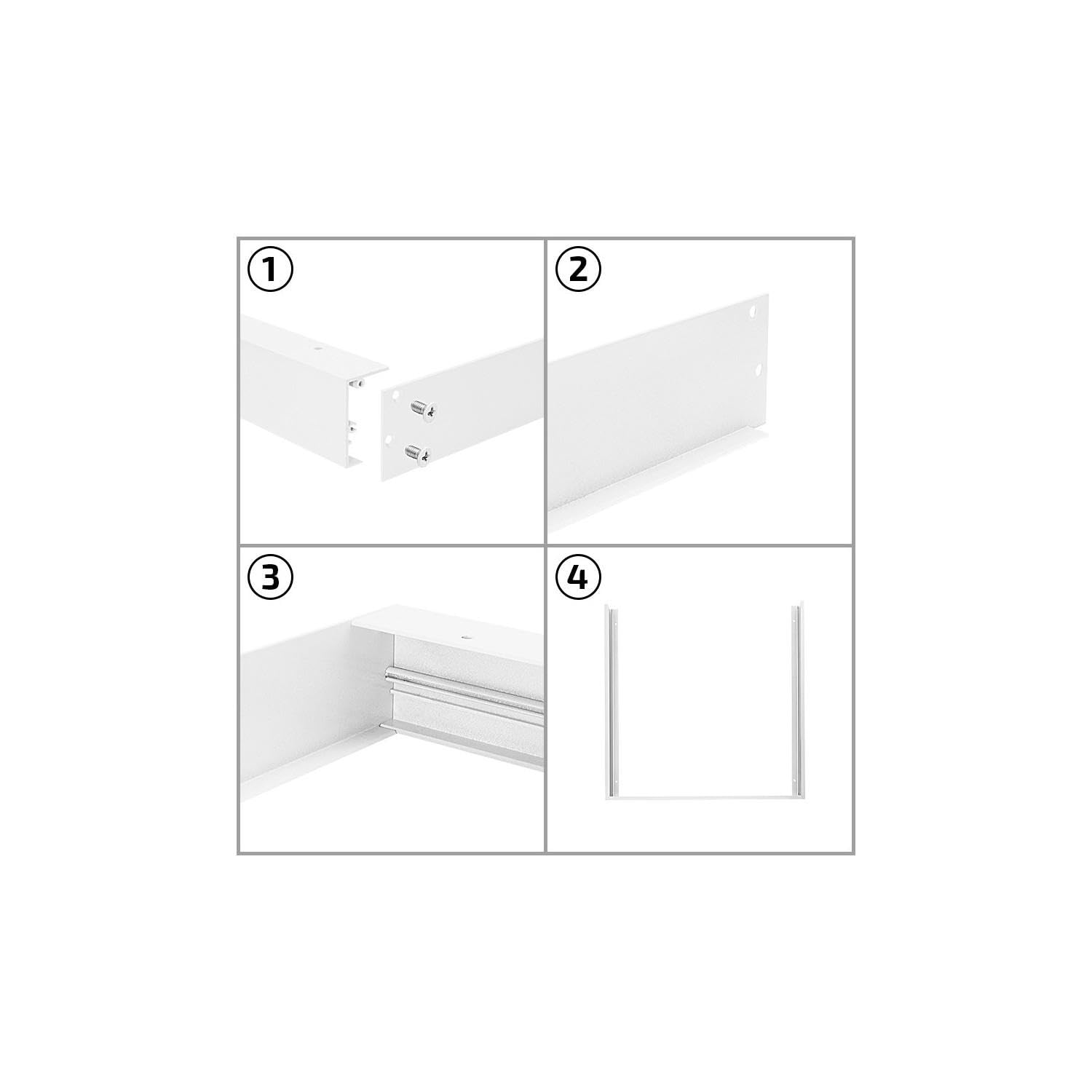 LEDKIA Pannello LED 120x60cm 60W 6000lm + Kit de Superficie 4000K No