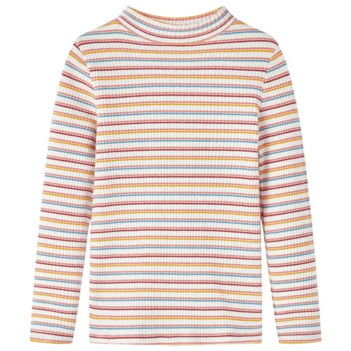 vidaXL Camiseta Infantil de Manga Larga Cuello Alto Color Crudo 116