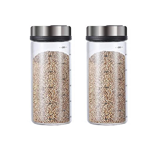 Salières et poivrières en Verre avec Trous de coulée réglables,2x200ml