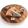 16 acacia wood lazy susan for table top wooden turntable serving tray for charcuterie boards cheese board extra large round lazy susan organizer kitchen revolution for countertop  urban country home decor