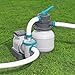 Bestway 1,500 Gallon Sand Filter Pump for 300 to 11,200 Gallon Above Ground Outdoor Swimming Pools with ChemConnect Clean Water Dispenser