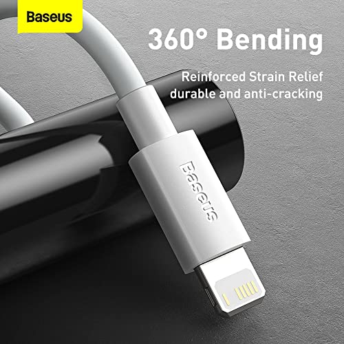 Kit com 2 cabos lightning Baseus, 1.5 metros compatÃvel com iPhone, branco 6 Kit com 2 cabos lightning Baseus, 1.5 metros compatÃvel com iPhone, branco - Imagem 6