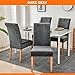 Lalluxy Velvet Chair Covers for Dining Chairs Set of 4, Stretchy Soft Parson Chair Covers Removable Washable Kitchen Dining Room Chair Slipcovers with Elastic for Universal Fit (Dark Grey)