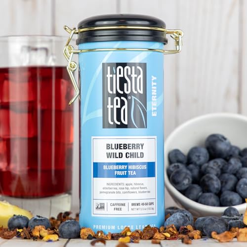 image for Tiesta Tea Blueberry Wild Child, Loose Leaf, Blueberry Hibiscus Herbal