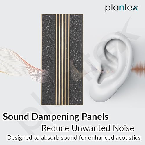 Image of Plantex Louvers Panel for Wall /8 Feet Wall Panels /3D Charcoal Panel for Interior Walls Decor - Pack of 3 Covers - 24 Sq. Ft, Size-1 Feet x 8 Feet (YD-1209)