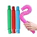 AUFIKR Fidget Pop Tube Giocattoli per bambini e adulti, Pop Multi-Color Tubi (Toobs) Giocattolo sensoriale – Confezione da 4