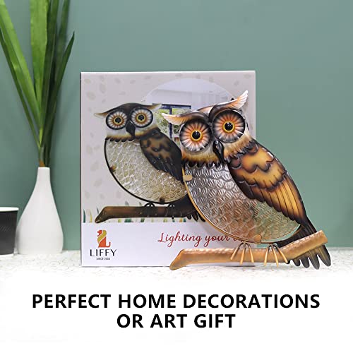 LIFFY Decorazioni da Parete con Gufi in Metallo