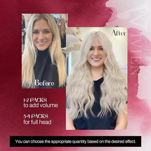 Vivien Blonde U Tip Hair Extensions Real Human Hair 22Inch Platinum Blonde Natural Extensions U Tip Invisible Pre Bonded Long 50g 50s #60 - Image 4