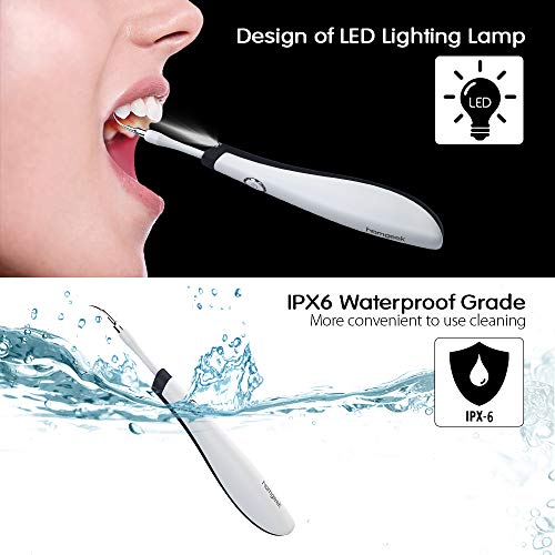 image for Electric Sonic Dental Calculus Plaque Remover Tools,homgeek Scraper Pl