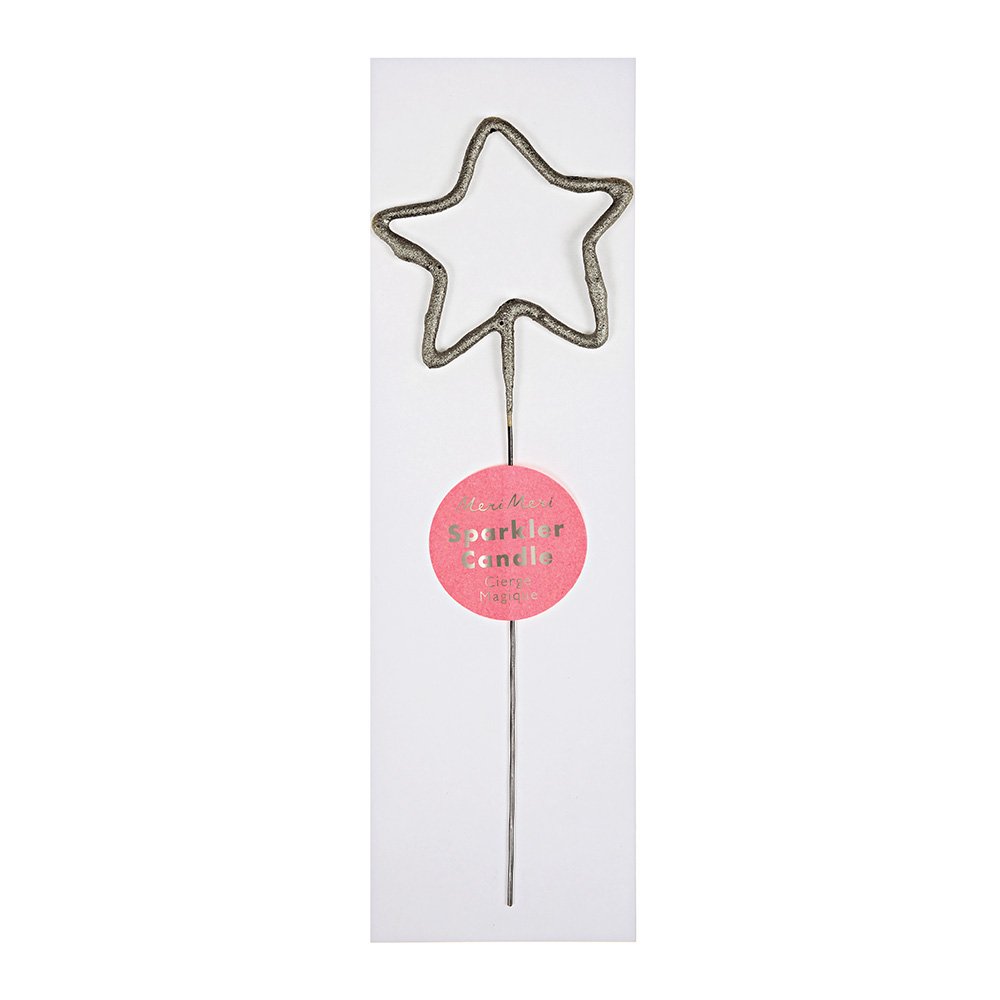 Wondercandle Star Sparkler Candle, Silver