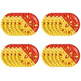 Matériel de qualité: Fabriqué en carton blanc durable, ces assiettes sont résistantes à la chaleur, assez fortes pour contenir des plats de fête comme le gâteau, les collations et les repas légers sans se plier ni fuir.