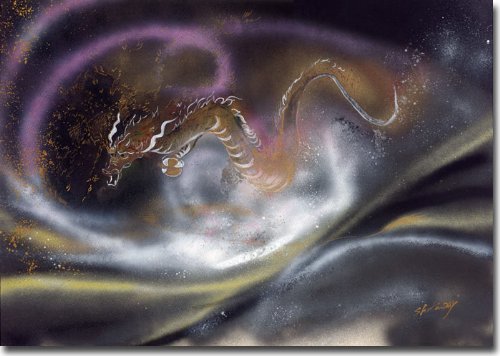 Amazon.co.jp: 新月紫紺大アート 一瞬好転のパワーを持った龍/満願成就