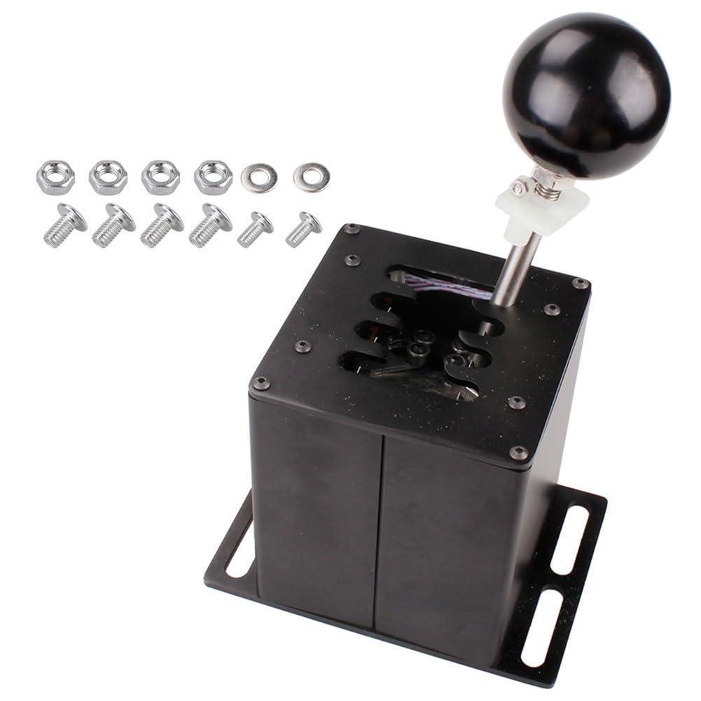 H-Muster Schalthebel für Logitech G29 G27 G25 & Thrustmaster T300 T500 6+R/7+R Speed Sim Racing Stick Aluminiumlegierung PC USB Gaming Zubehör 7 Geschwindigkeiten + R-HB039