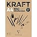 Produktbild Clairefontaine 96545C Kraftpapier Block (geleimt, ideal für Trockentechniken, 100 Blatt, DIN A4, 21 x 29,7 cm, 90 g) braun