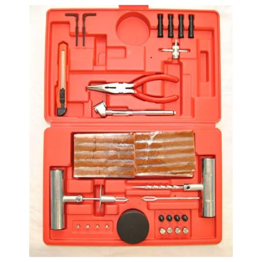 ProSpark Kit Profesional de 87 PCS para Reparar PINCHAZOS Ruedas Neumaticos Coche Tubeless Sin Camara de Alsace&Concept