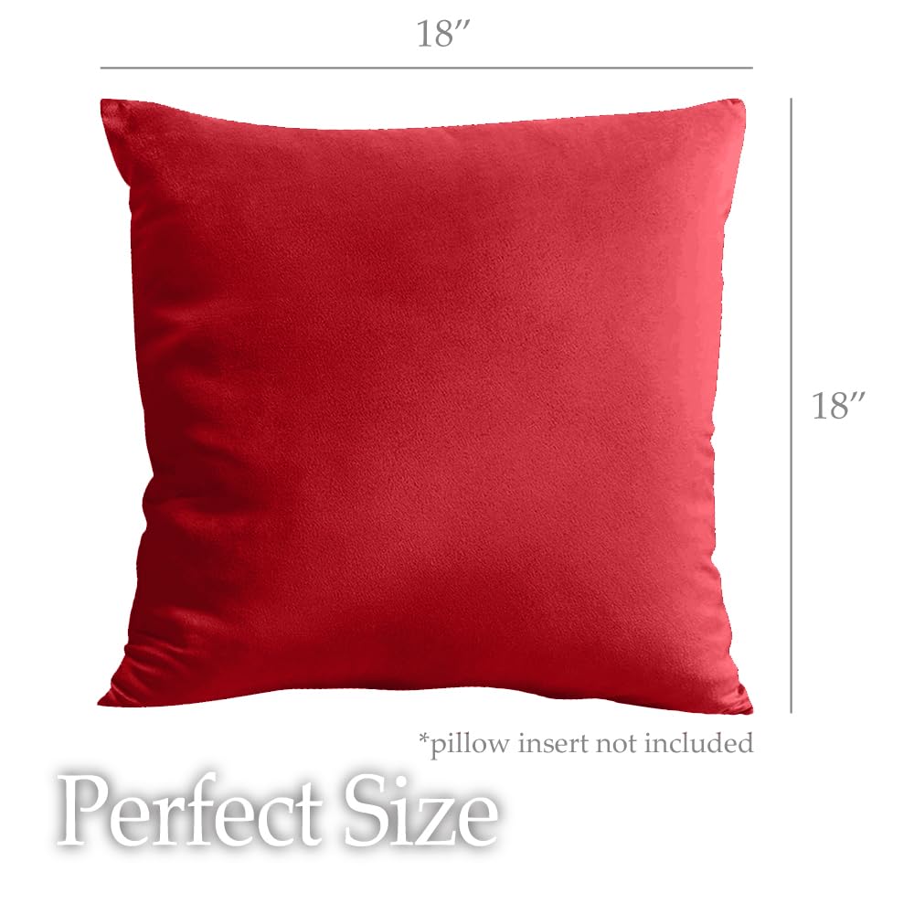 LalaLOOM Federe In Velluto 20x20, Set Da 2 - Cuscini Morbidi Per Divano E Letto, Colore Prugna