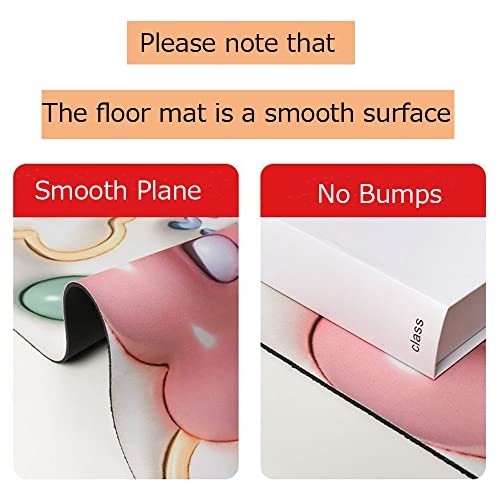 Tapis de bain fraise doux pour sortie de douche en terre de diatomée