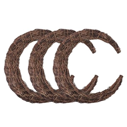 23+ Spooktacular Halloween Wreaths You Need to See This Season 2 Temfmy Moon Wreath - 14 Inch Crescent Moon Natural Grapevine Wreaths Base - DIY Half Moon Shaped Wreath Making Supplies for Decor - 3 Pack