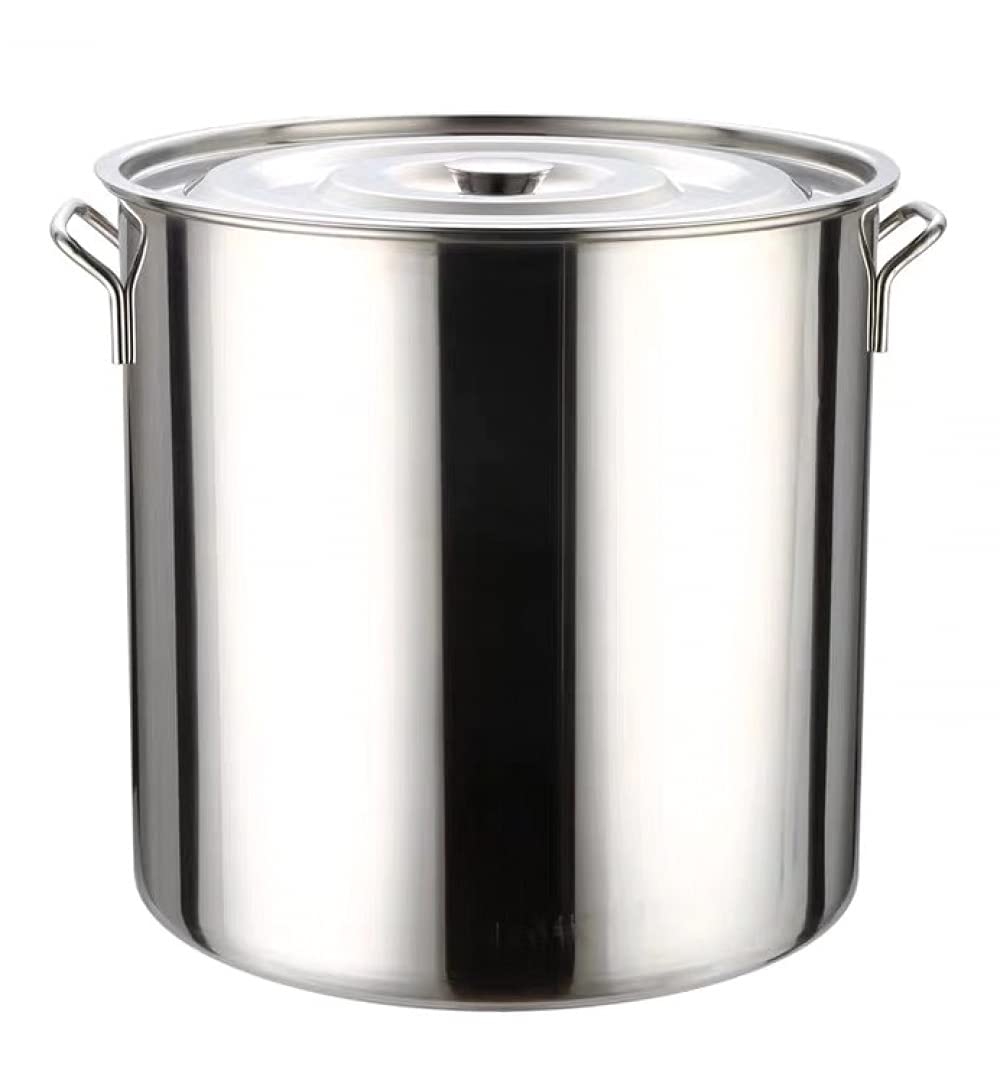 MYUYEE Stainless Steel Stockpot,Large Stock Pot,Stock Pot With Stainless Steel Lid,Stockpot With Lid,Stainless Steel Stock Pot With Lid,Mirror Finish Stainless Steel Lid (46.7 * 45Cm(65L))