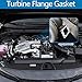 Lyxheth 2PCS T3 Turbo Turbocharger Inlet Gasket, Turbo Repairing Gasket, Stainless Steel 4-Hole Turbocharger Intake Manifold Flange Gaskets, Manifold Metal Gaskets for T3 T34 T35 T38 GT35 GT35R Cars