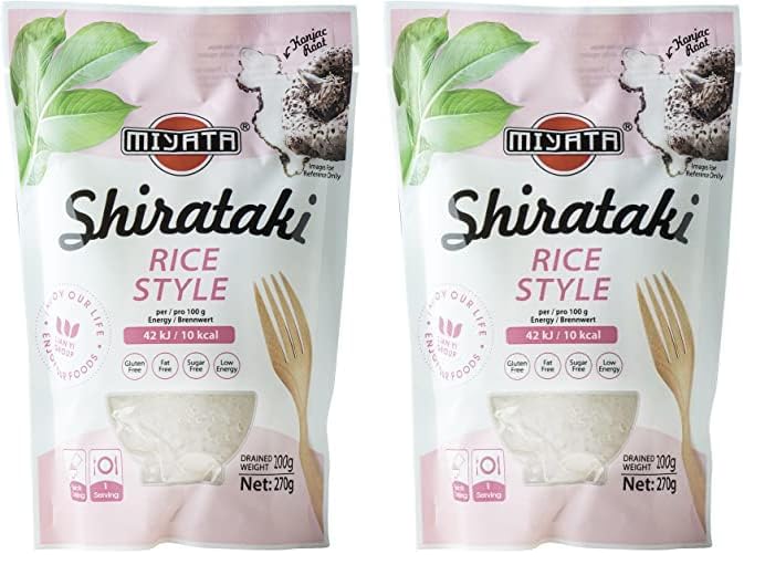 MIYATA Shirataki Riz à la Farine de Konjac 270 g Set de 12 (Lot de 2)
