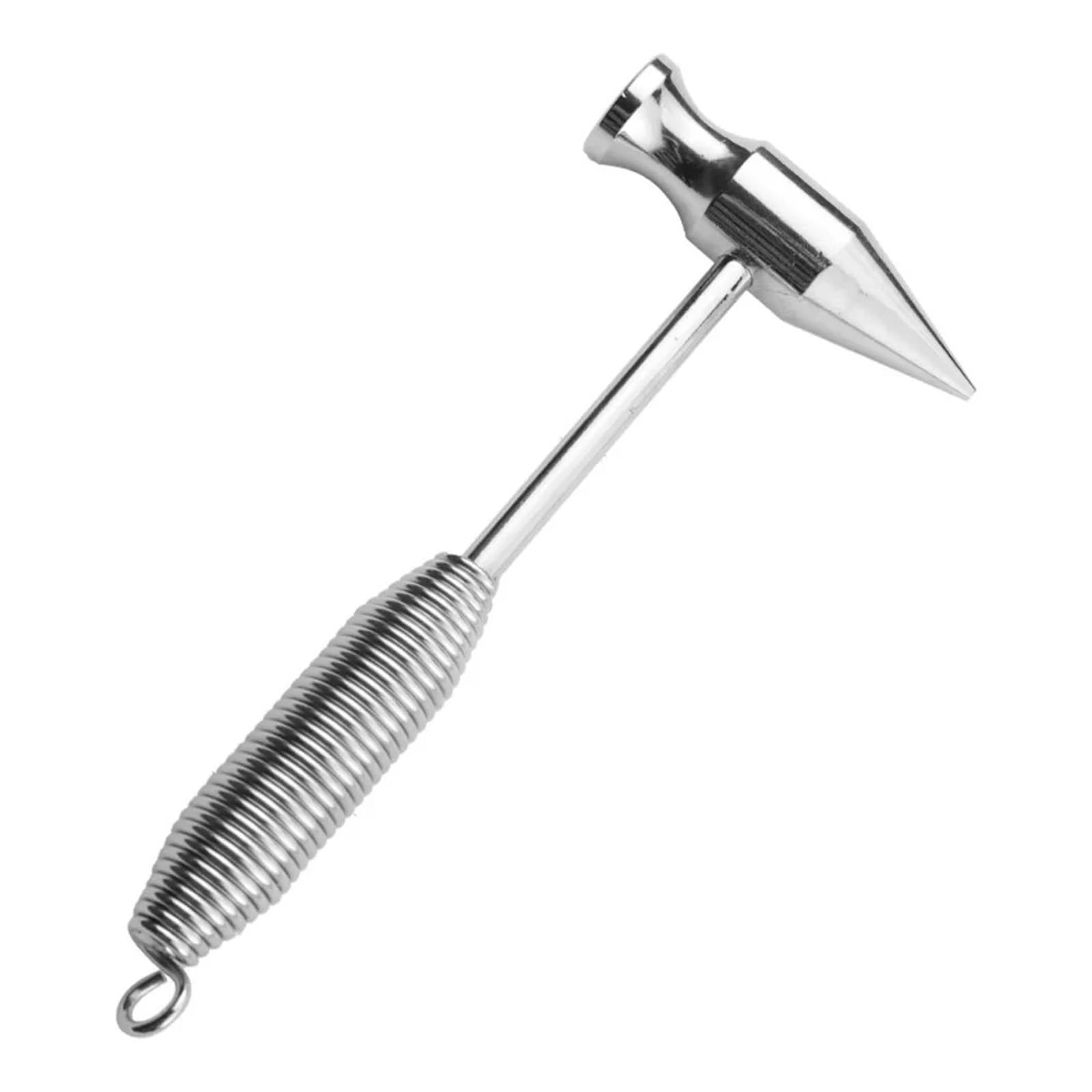 martillo Martillo de soldadura de acero rico en carbono con mango en espiral, martillo de seguridad automotriz de precisión, acero rico en carbono, 1 ud.