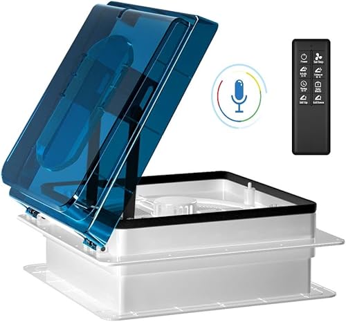 Ventilador de ventilación de autocaravana de 14 pulgadas, motor de menos ruido con control remoto, ventilación Air Max RV velocidades de 12 V,