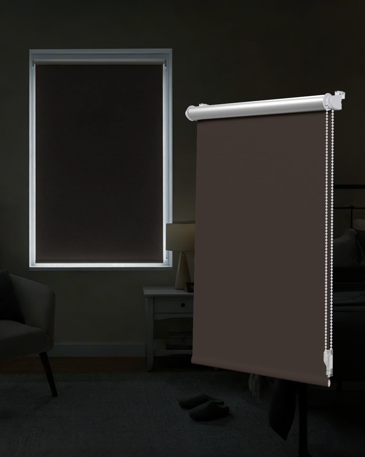Victoria M. Tenebra Estor Opaco con o sin Taladrar, Incluye Material de Montaje, 95 x 220 cm (Ancho x Alto), Blanco — view 10