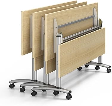 Foldable Conference Table Versatile Design with Silent Wheels le Solut for Dynamic Meetings in Offices & Classrooms den Oak 120 x 60 x 76 cm