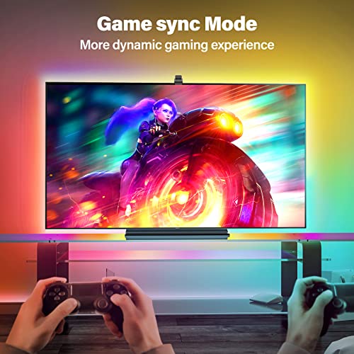 Image of Sengled Ambient TV LED Backlights with Camera, Smart Strip Light for 50-60 inch TVs PC, (TV Sync Supports Off-line) WiFi RGB Lights, Works with Alexa & Google Assistant, App Control, Sengled Vision G2