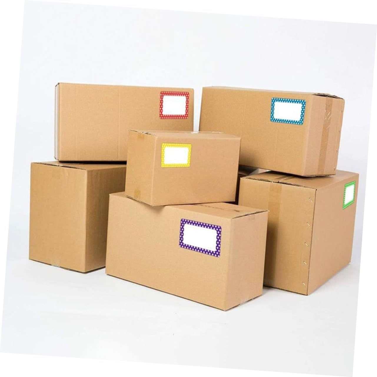 Uonlytech 3 Rouleaux Étiquettes Nominatives Autocollantes Colorées avec Bordures Autocollants à Écrire pour Identifier Objets et Pratiques et Élégants
