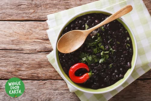 Wholefood Earth Schwarze Bohnen 1 kg GMO-frei Natürlich Hoher Ballaststoffgehalt Hoher Proteingehalt (Packung mit 2)