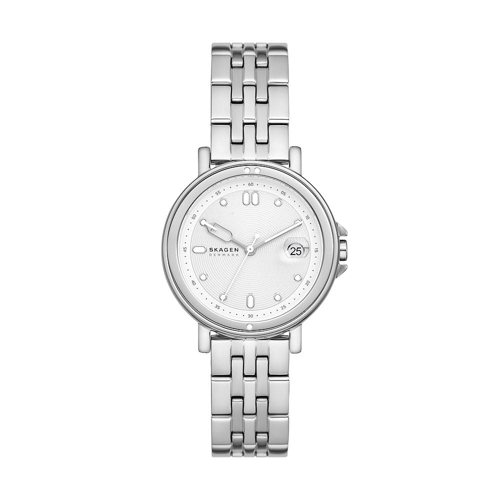 Skagen Women's Watch Signatur Lille Sport Three-Hand Date, Silver Stainless Steel, SKW3134